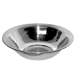 Wash Basin 4.6 Litre, 345 Diameter x 100 Depth (mm), Gauge 202, Stainless Steel, Each Each