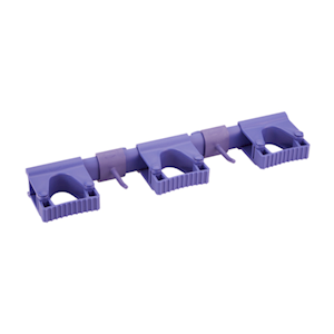 Vikan Hygienic Hi-Flex Wall Bracket System, 420mm, Purple, Each Each