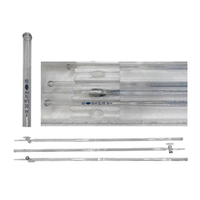 Livingstone Burette, 50ml, 0.1ml Graduation, 13x750mm, with Glass Stopcock and Blue Markings, Class B, Borosilicate Glass, 6/Box Box