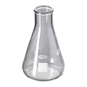 Erlenmeyer Flask/Conical Flask, Narrow Neck, 2000mL, Top 50mm, Bottom 166mm x 280(H) mm, 4.0mm Wall, Heavy Duty, Boro Glass, Ea Each