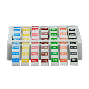 Fildes Food Safety Square Removable Label 40mm, (Dispenser+ Mon-Sun 500/Roll) Kit Box