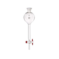 Simax Separating Funnel, Acc. to Gilson, with 19/26 Socket Joint Stopper, Teflon Stopcock, Key No. 2, 50mL, Boro Glass, European, Each Each