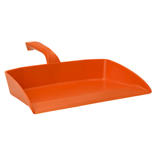 Vikan Heavy Duty Dustpan, 295mm, Polypropylene, Orange, Each Each