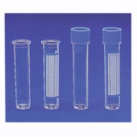 Aptaca Cylindrical Test Tubes, Flat Bottom, with Label, with Rim, 3mL, 12 x 56mm, Graduated, Polystyrene, 1,000 Pieces/Pack Pack