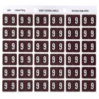 Avery Side Tab Colour Coding Label, '9', 25 x 38mm, Brown, 180 Labels/Pack Pack