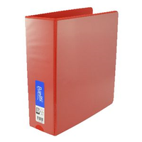 Bantex Insert Ring Binder, A4, 65mm, 3 D-Rings, Red, Each Each