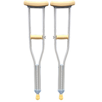 Damaged, Livingstone Underarm Crutches, Aluminium, Youth, Adjustable, 94-114cm, 2/Pack
