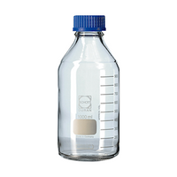 Duran Laboratory Reagent Bottle with Screw Cap and Pouring Ring, 2000mL, GL45, Clear, Borosilicate Glass, Each Each