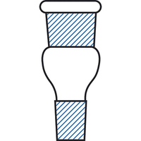 Monash Adapter, Expansion, Standard, Socket Joint 29/32, Cone 14/23, Borosilicate Glass, Each Each