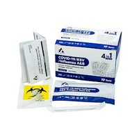 AHPC 4-in-1 Covid-19/RSV/Influenza A & B Antigen Test Kit, Self-Testing, Nasal, 1 Test/Pack, /10 Tests/Box