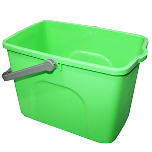 Livingstone General Cleaning Bucket, Plastic, Rectangular, Green, 10L, Each Each