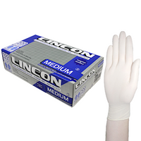 Lincon Biodegradable Latex Examination Gloves, ASTM, Powder Free, Medium, Cream Colour, Pair Only Pair