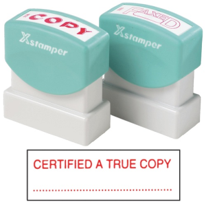 XSTAMPER 1541 CERTIFIED TRUE COPY RED EACH Each