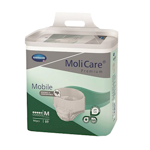 Hartmann Molicare Premium Mobile 5 Drops, 80 - 120cm, 1,017ml, Medium, Pull Up, Unisex, 14/Pack Pack