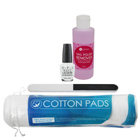 Livingstone At-Home Nail Kit, With White OPI Nail Polish + Cosmetic Pads + Nail Polish Remover + Nail File, Kit Kit