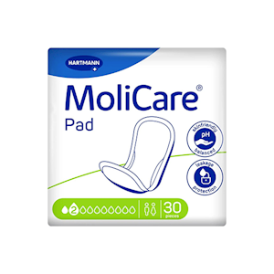 Hartmann Molicare Incontinence Pad, Unisex, 2 Drops, 30 Pieces/Pack, 12 Packs/Carton
