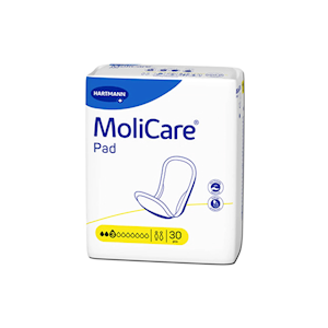Hartmann Molicare Incontinence Pad, Unisex, 3 Drops, 30 Pieces/Pack, 6 Packs/Carton