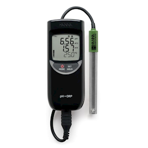 Hanna Waterproof Portable PH/PH-MV/ORP/Temperature Meter With Sensor Check, Each Each