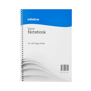 Initiative Spiral Notebook, A4, Side Bound, 120 Pages, Each Each