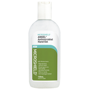 Out of Date, Microshield Angel Clear Antimicrobial Hand Gel, Waterless, 125 ml, 48/Carton, Price Discounted, While Stocks last Carton
