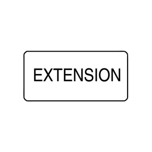 "EXTENSION" - X-RAY LABEL 500/BOX Box