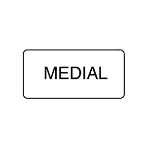 "MEDIAL" - X-RAY LABEL 500/BOX Box