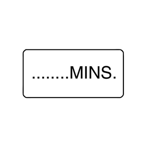"......MINS" - X-RAY LABEL 500/BOX Box