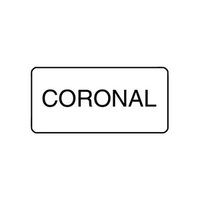 "CORONAL" - X-RAY LABEL 500/BOX Box