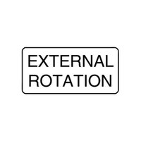 "EXTERNAL ROTATION" - X-RAY LABEL 500/BOX Box