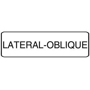 "LATERAL OBLIQUE" - X-RAY LABEL 500/BOX Box