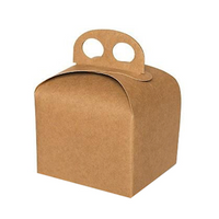 Biopak Kraft Cafe Box, With Handles, Small, 400 Pieces/Carton Carton