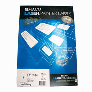 Maco Multi-use Labels 199.6x143.5m White 100/box Box