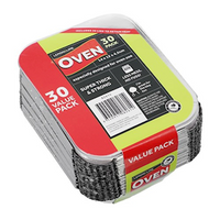 Lemon and Lime Aluminium Foil Tray with Lid, 140(L) x 120(W) x 45(H)mm, 750mL Capacity, Rectangle, 30 Pieces/Pack Pack