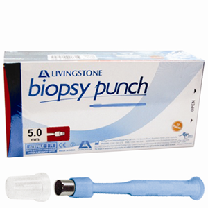 Livingstone Biopsy Punch with Stainless Steel Cutting Edge