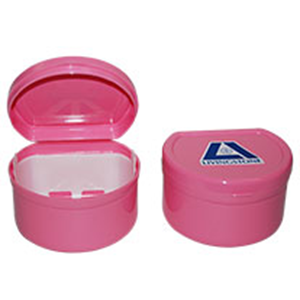 Livingstone Denture Cup with Hinged Lid