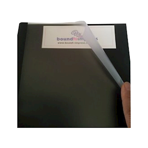 Thermal Binding Cover, 3mm, Clear Front, Black Backing, 25 Capacity Medium Each