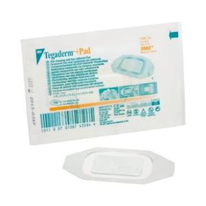 3M Tegaderm Transparent Film Island Dressing, 5 x 7cm, Absorbent, with Non Adherent Pad, 50 Pieces/Box