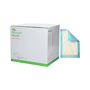 Out of Date, Mesorb Absorbent Underpad Dressing, 15 x 23cm, 50/box, Original Unopened Condition, Price Discounted, While Stocks last Box
