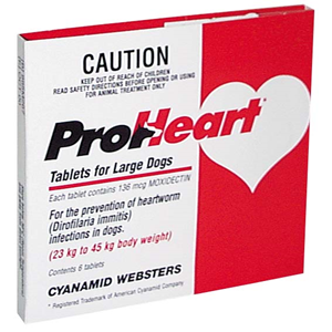Proheart -45W (Red)Lge Dog 10cardsx6tab Pack