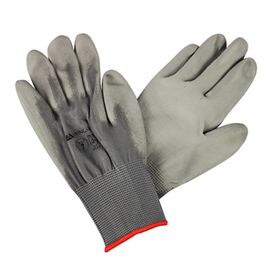 Livingstone Polyurethane PU Coated Synthetic Grip Gloves, Size 7, Nylon Grey Foam, replaces Prolite PU, Ninja, HyFlex, Polytril, 12Pairs/Bag Bag