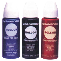 STAMP PAD INK S/FORD ROLL ON 2 OZ BLUE EACH Each