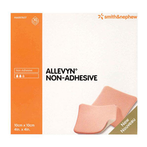 Out of Date, Allevyn Non Adhesive Foam Dressing 10x10cm, 10/Box, Original Unopened Condition, Price Discounted, While Stocks last Box