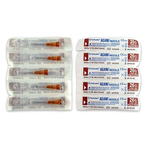 Terumo Livingstone Agani Hypodermic Needle, 27 Gauge x 0.5 Inch, 13mm, Regular Wall, Grey, 100/Box