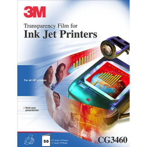 TRANSPARENCIES 3M CG3460 INKJET BOX/50 Box