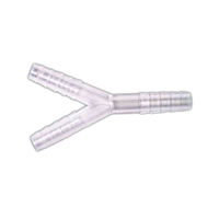 Y Connector, Fits 11mm Tubes, Autoclavable, with Serration, Recyclable Polypropylene, Each Each