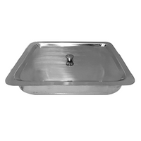 Livingstone Instrument Tray with Cover and Knob Handle, 325 x 275 x 50mm, Stainless Steel, Each Each