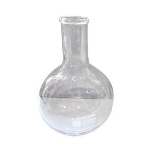 Lincon Flat-Bottom Spherical/Boiling Flask, 2000ml, Glass, Clear, 2/Box Box