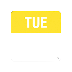 Fildes Food Safety Square Removable Label Tuesday, 40mm, 500/Roll Box