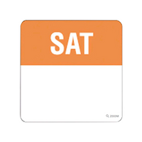 Fildes Food Safety Square Removable Label Saturday, 40mm, 500/Roll Box
