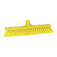 Vikan General Purpose Broom, 410mm, Soft and Hard, Yellow, Each Each